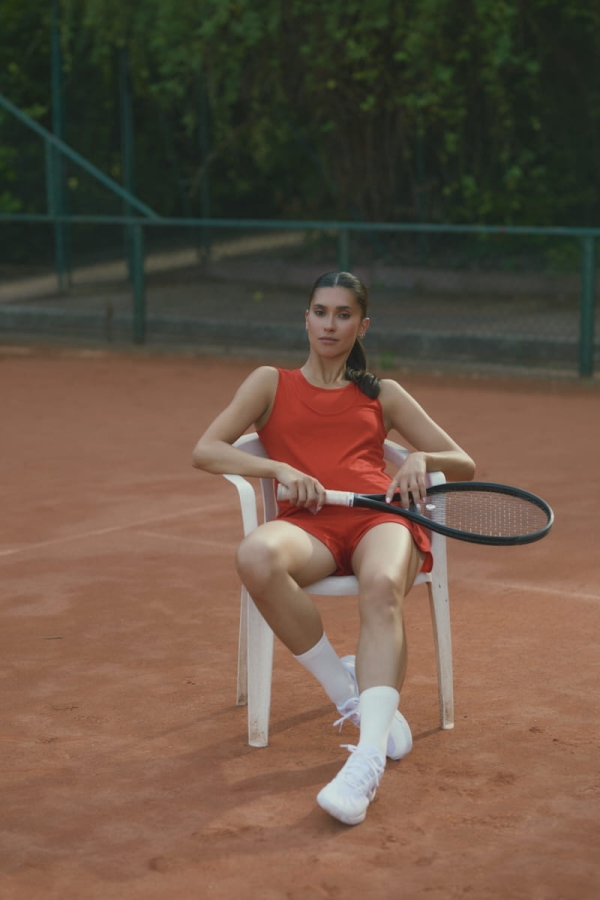 Koszulka na ramiączka Atlanta wełniana, czerwona