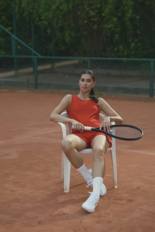 Spodenki sportowe Tokio wełniane, czerwone