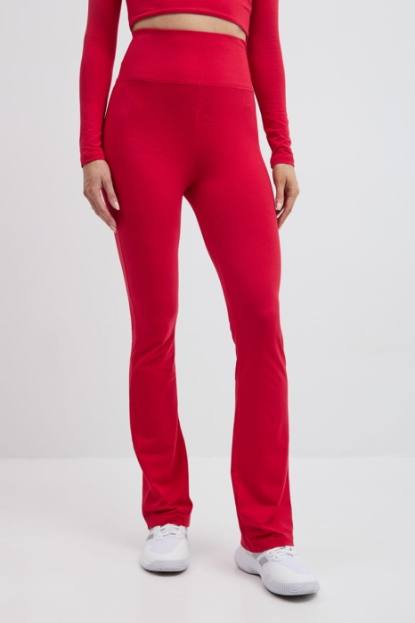 Legginsy bawełniane Moss, czerwone