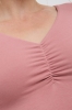 Longsleeve bawełniany Liu, różowy
