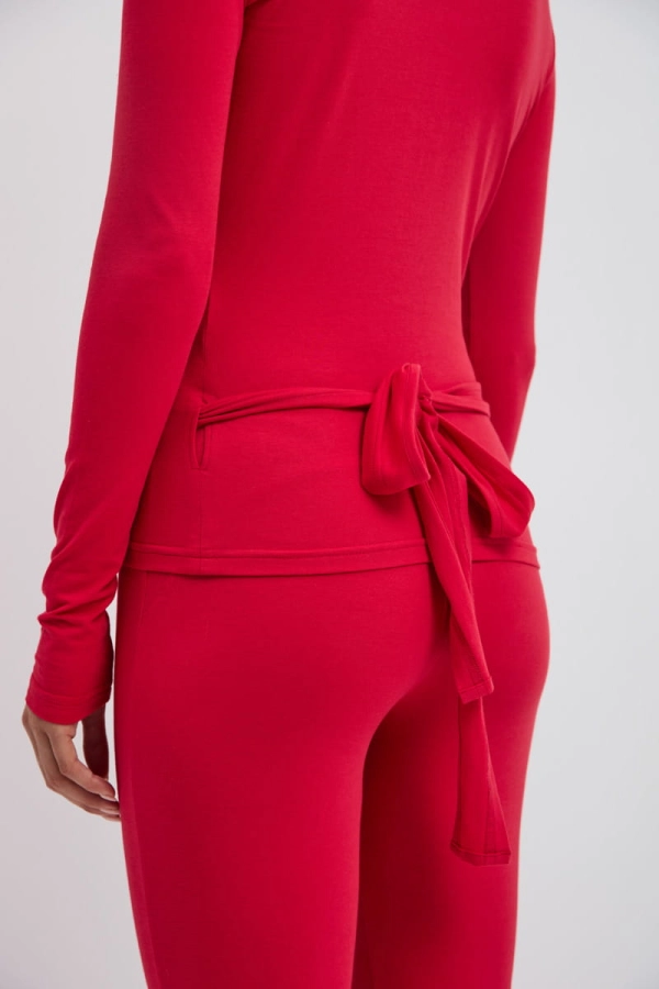 Bolerko bawełniane Num, czerwone