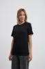 T-shirt Natural, O-neck bawełniany, czarny
