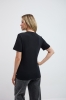 T-shirt Natural, O-neck bawełniany, czarny