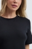 T-shirt Natural, O-neck bawełniany, czarny