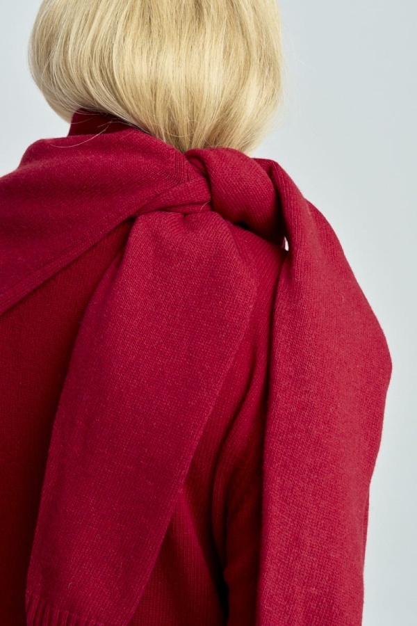 Sweter Mild wełniany, czerwony