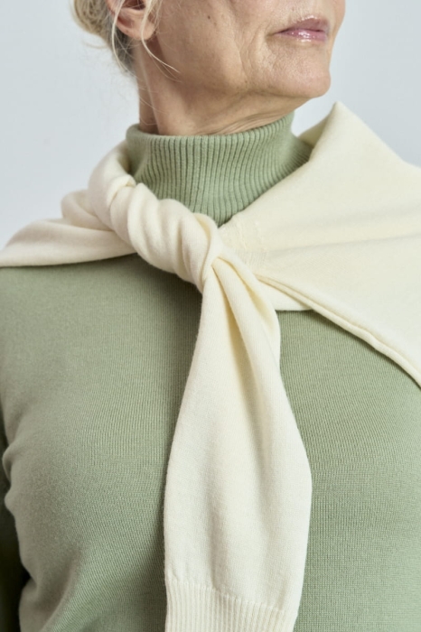 Golf Daisy z wełny merino, zielony