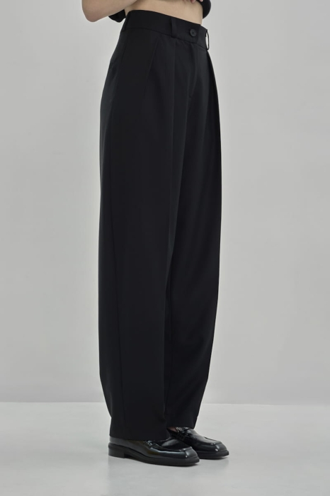 Spodnie wełniane Stone, czarne