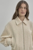 Kurtka bomberka wełniana Azura, kremowa