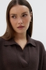 Sweter bawełniany polo Theo, brązowy