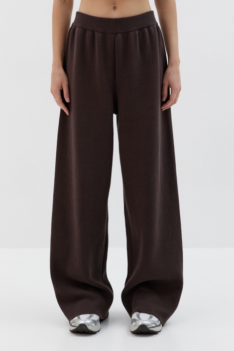 Spodnie bawełniane Beck, brązowe