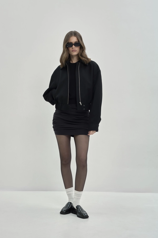 Spódniczka wełniana flanelowa Vaya, ciemnoszara