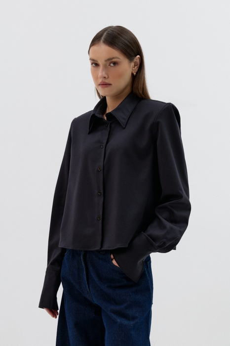 Koszula wełniana flanelowa Pure, ciemnoszara