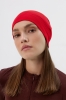 Czapka jednowarstwowa wełniana, jasnoczerwona