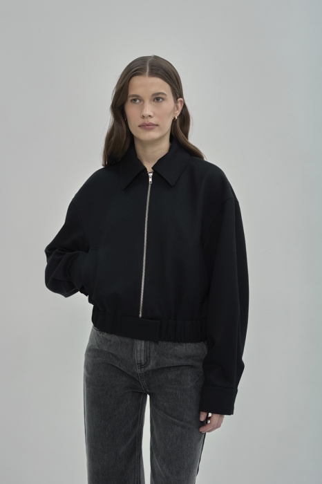 Kurtka bomberka wełniana Azura, czarna