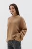 Sweter Willow damski merino beżowy – luźny krój