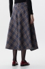 Spódnica Eton, wełniana, w kratę