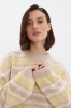Sweter Rachel damski w paski z wełny merino – przód