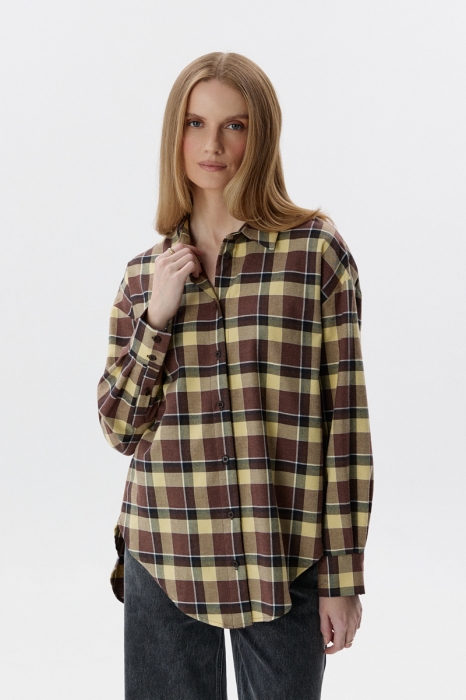 Koszula Maya, bawełniana flanelowa, w kratę