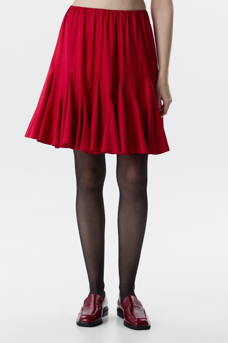 Spódnica Visteria, wiskoza, czerwona