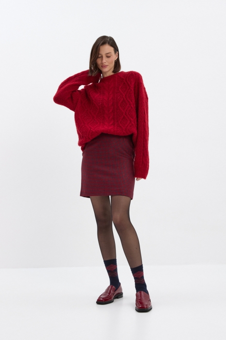 Spódnica Fable wełna, pepitka