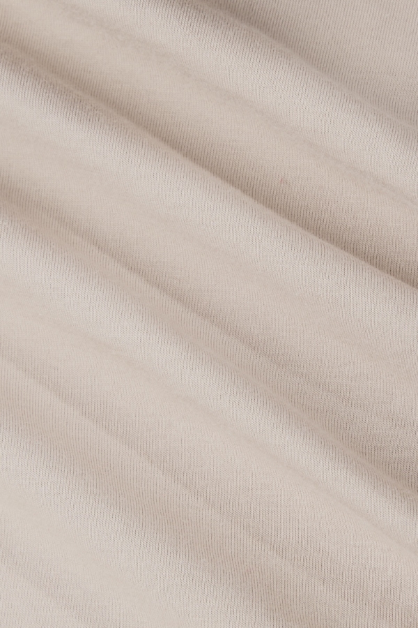 Beżowa dzianina bawełniana – struktura materiału T-shirtu Breeze