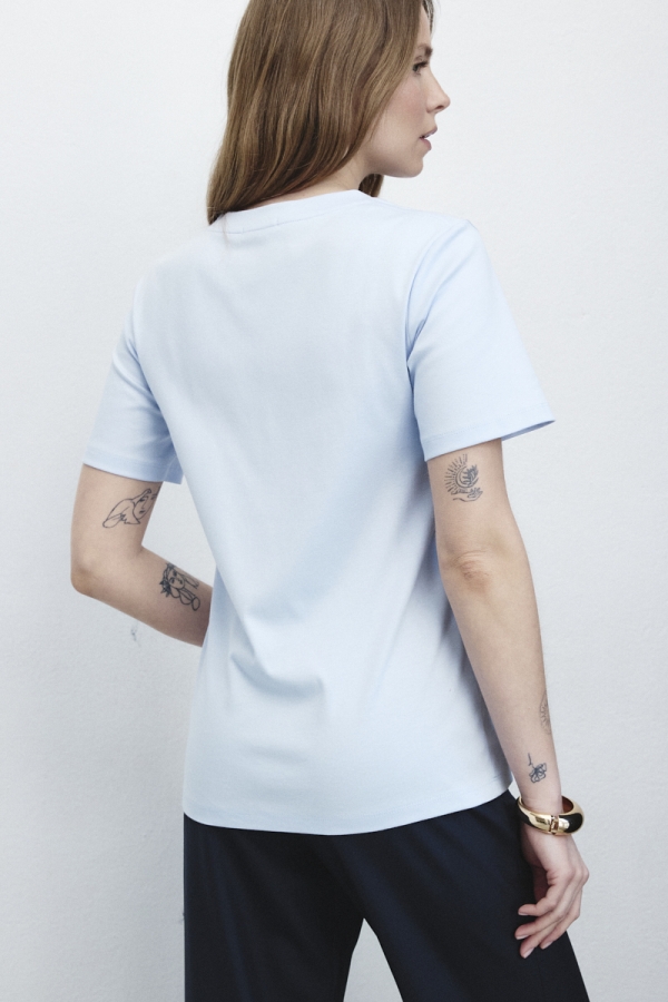 Błękitny t-shirt Muse – widok z tyłu