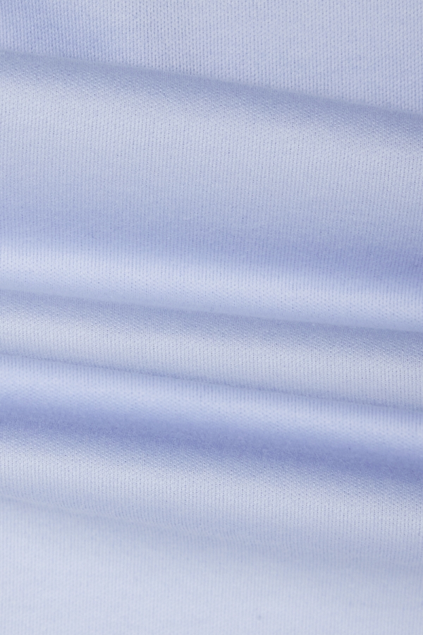 Bawełna Supima – detal materiału t-shirtu Muse błękitnego