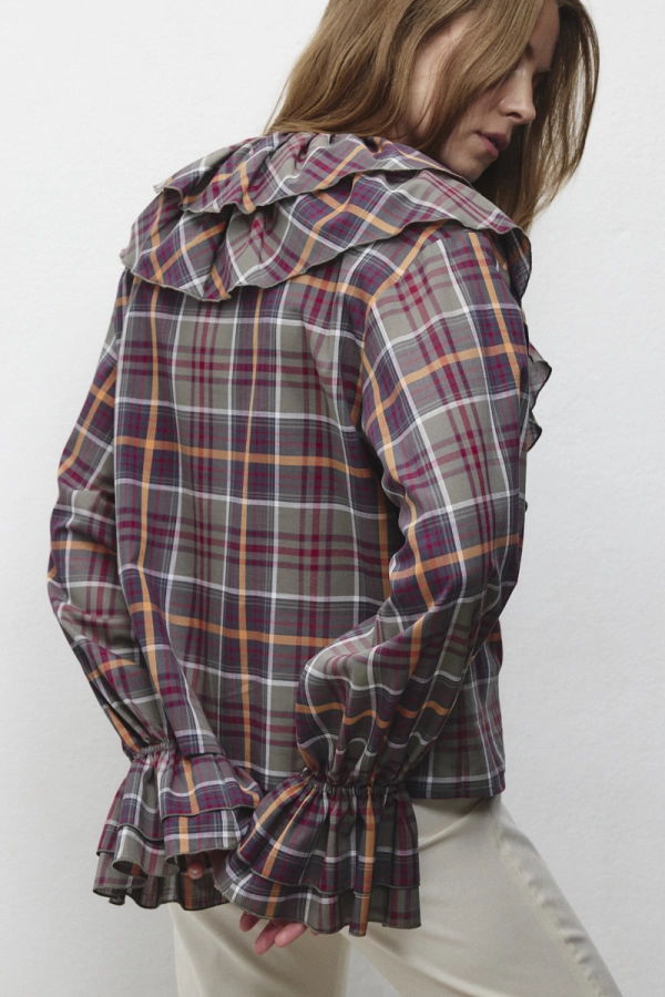 Bluzka Hallie zielona – widok z tyłu