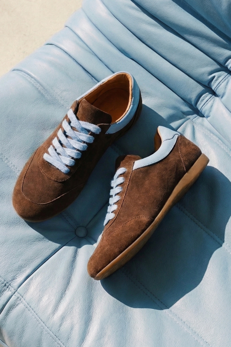 Brązowe buty damskie Tiggy zamszowe