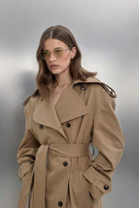 Płaszcz bawełniany Marlene, beżowy