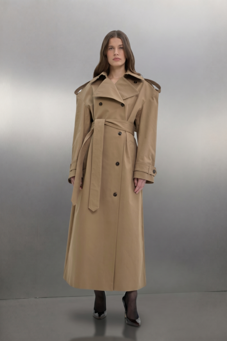 Płaszcz bawełniany Marlene, beżowy