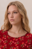 Sukienka Camellia, wiskozowa, czerwona w kwiaty