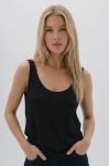 Top Lila wiskozowy, czarny