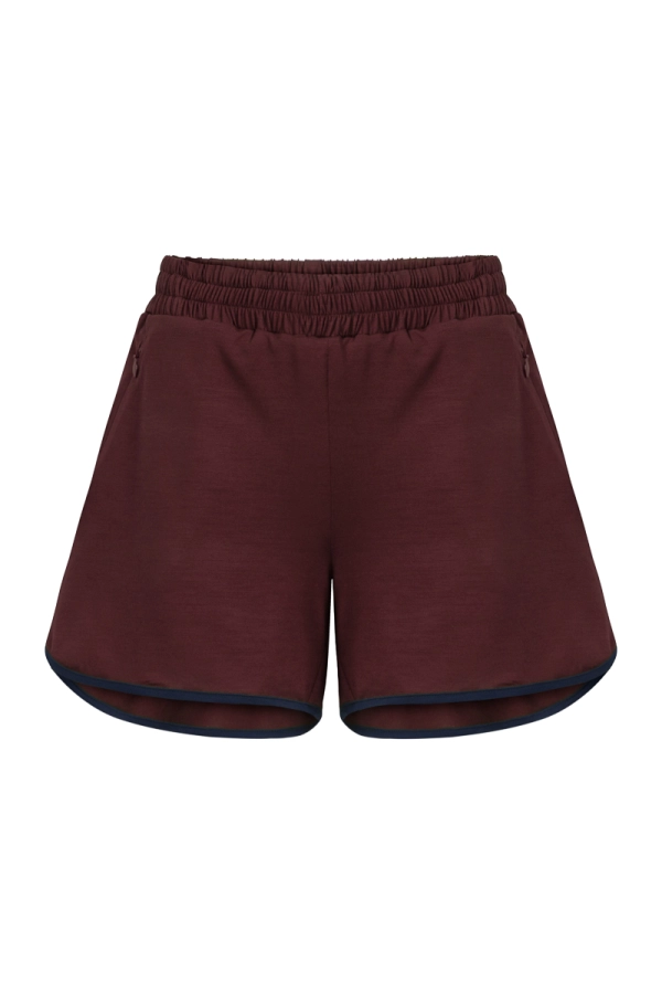 Spodenki sportowe Drift Short, wełna merino, brązowe