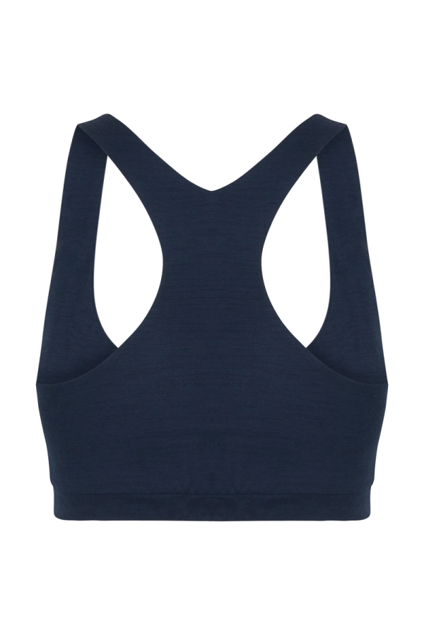 Stanik Pulse Bra, wełna merino, granatowy