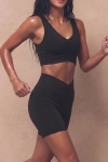 Kolarki sportowe Core V-waist, wełna merino - czarne