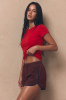 T-shirt Shape, wełna merino, czerwony