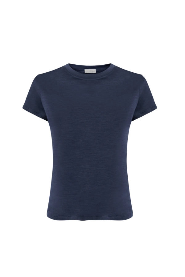 T-shirt Shape, wełna merino, ciemnogranatowy