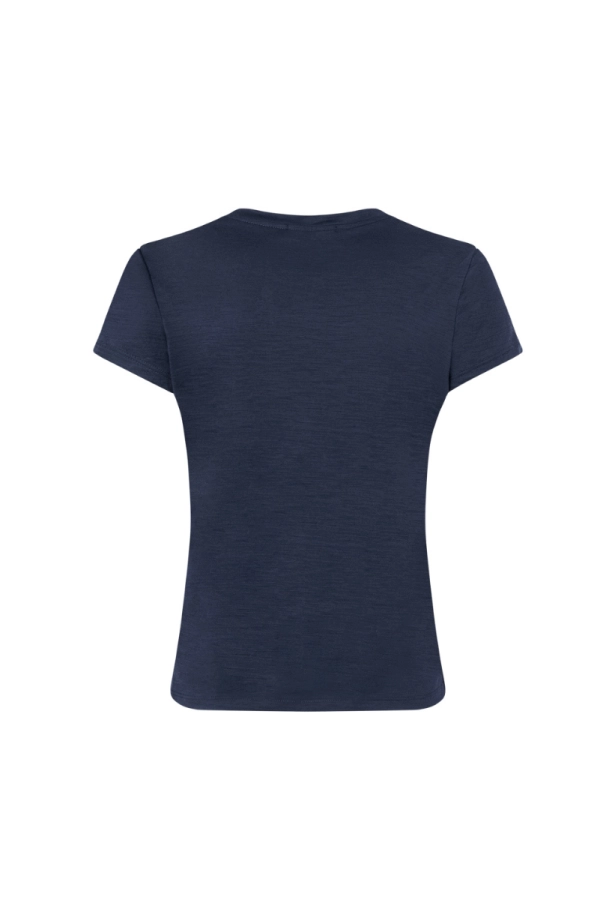 T-shirt Shape, wełna merino, ciemnogranatowy