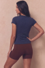 T-shirt Shape, wełna merino, ciemnogranatowy