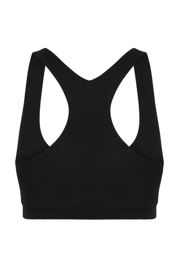 Stanik Pulse Bra, Wełna i Eukaliptus, czarny