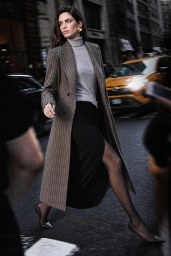 Balerinki Mae ze skóry naturalnej – stylizacja uliczna. Szpiczasty czubek i niski obcas do eleganckich, casualowych looków.