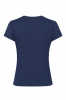 T-shirt Shape Monika Kaminska w kolorze granatowym – widok z tyłu. Dopasowany krój, 100% wełna merino.