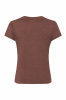 T-shirt Shape Monika Kaminska w kolorze brązowym – widok z tyłu. Dopasowany krój, 100% wełna merino.