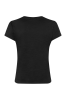 T-shirt Shape Monika Kaminska w kolorze czarnym – widok z tyłu. Dopasowany krój, 100% wełna merino.