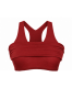 Top sportowy Wool Boost Monika Kaminska w kolorze bordowym – wbudowany stanik, wełna z roica. Kolekcja non-toxic activewear.
