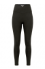 Legginsy sportowe Core V-waist, wełna merino, czarne – przód