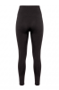 Legginsy sportowe Core V-waist, wełna merino, czarne – tył