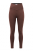 Legginsy sportowe Core V-waist z wełny merino, brązowe – zdjęcie produktowe, przód