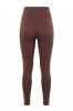 Legginsy sportowe Core V-waist z wełny merino, brązowe – zdjęcie produktowe, tył